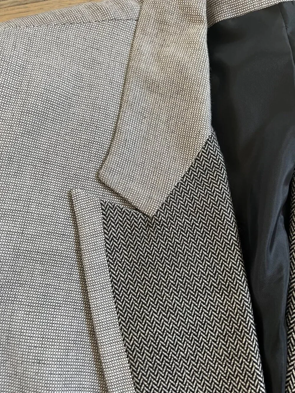 Vintage Christian Dior Black Ivory Blazer | 90s Tailored Wool Blend Jacket